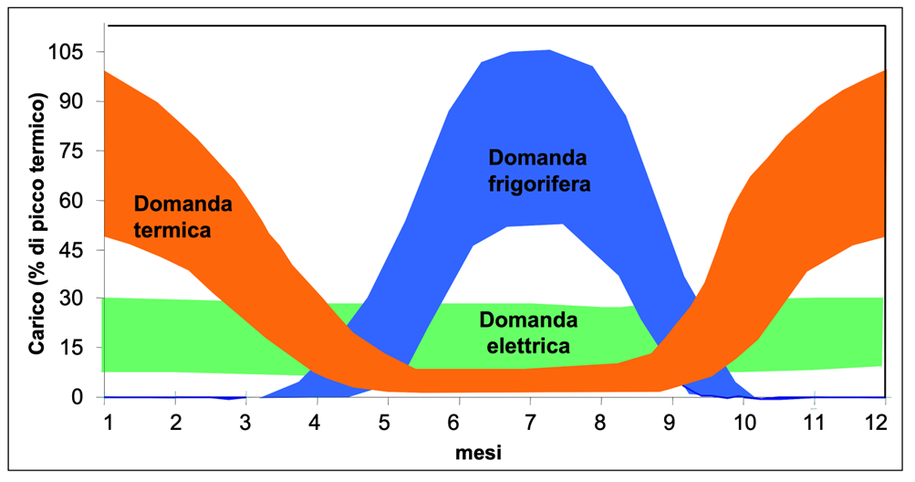 Andamento della domanda energetica annuale